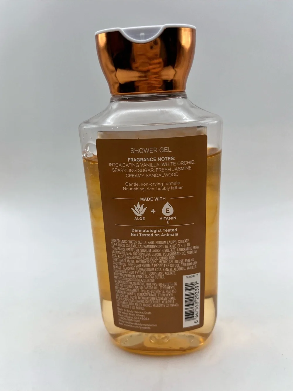 Bath & Body Works Warm Vanilla Sugar Shower Gel - Gold